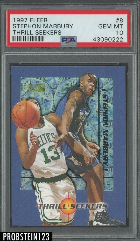 Stephon Marbury Signed 1997 Fleer #189 Timberwolves Rookie Card PSA/DNA