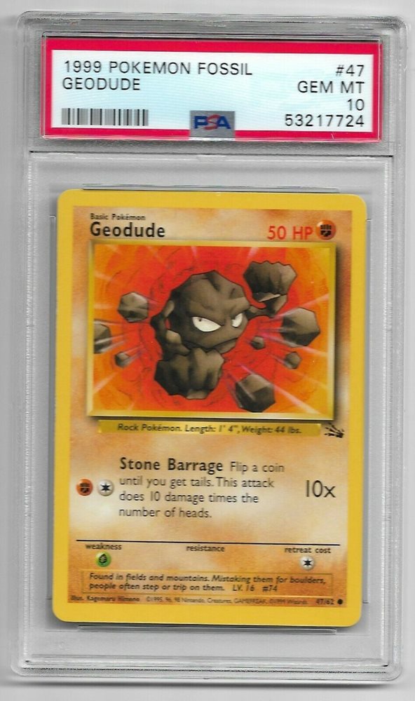 eBay Auction Item 165175069735 Tcg Cards 1999 Pokemon Fossil