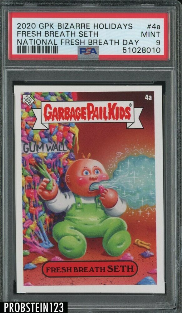 2020 Topps 2020 Garbage Pail Kids Bizarre Holidays National Fresh Breath Day #4a Fresh Breath Seth front