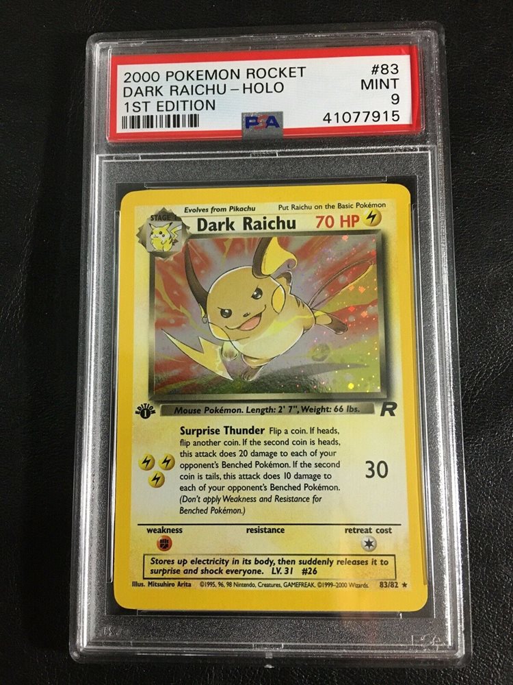 Auction Prices Realized Tcg Cards 2000 Pokemon Rocket Dark Raichu Holo 
