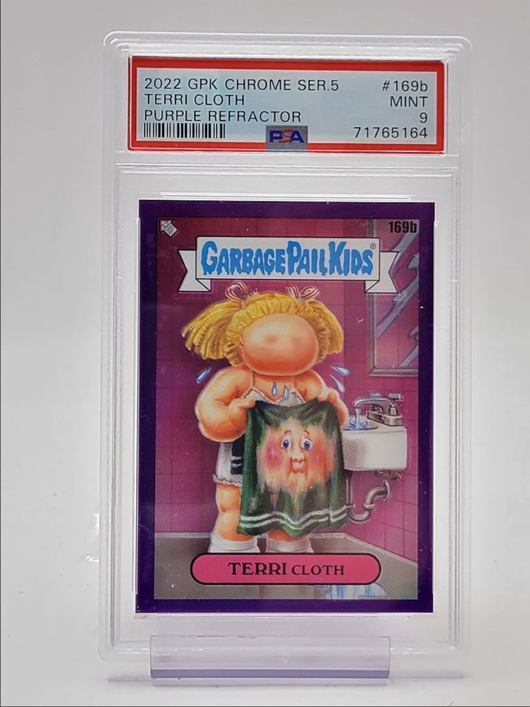 2022 Topps Garbage Pail Kids Chrome Purple Refractor #169b Terri Cloth front