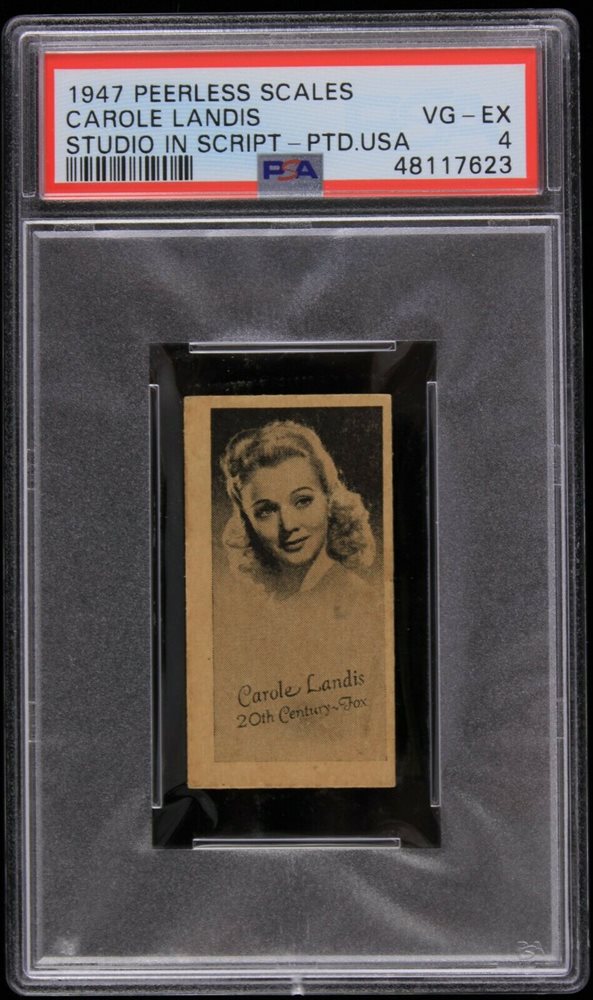 1947 Carole Landis Peerless Scales Studio in Script PTD