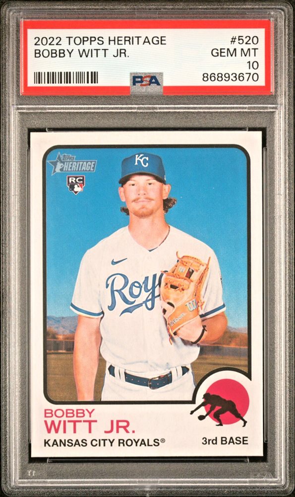 その他 MLB Bobby Witt Jr. PSA10 Auction Prices Realized Baseball Cards 2022 TOPPS HERITAGE