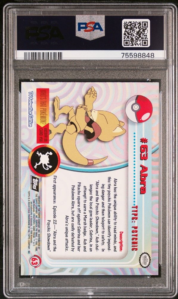 1999 abra pokemon card Sabrina's Abra - Gym Heroes