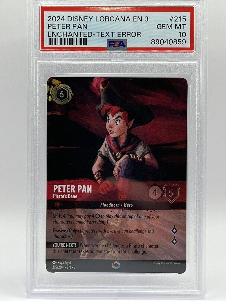 PSA10Disney Lorcanピーターパンエンチャンテッド764 PSA10Disney Lorcanピーターパンエンチャンテッド764