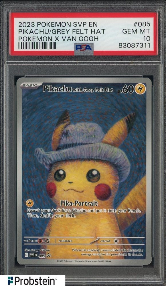ゴッホピカチュウ　Pikachu with Gray Felt Hat 2 PSA 10 GEM MINT Pikachu With Grey Felt Hat 085 Promo Card