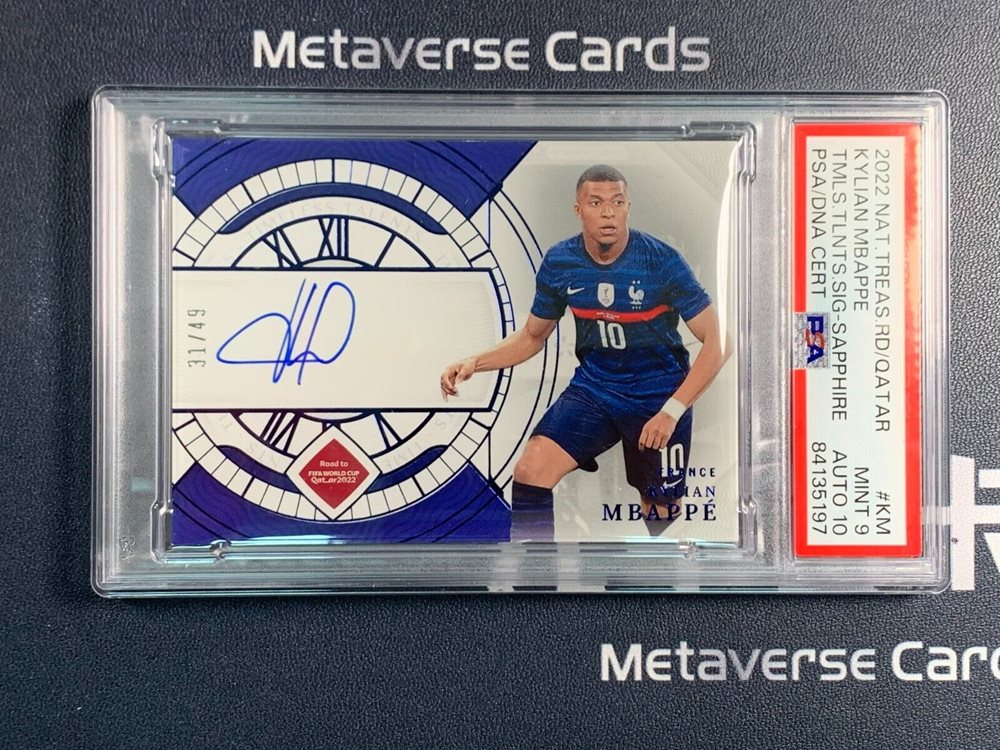 PSA9 AUTO10 Panini Prizm エムバペ 直筆サインカード