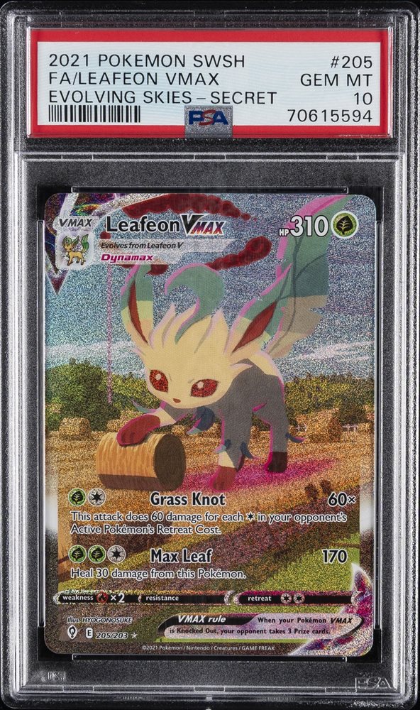 PSA10 FULL ART/LEAFEON VMAX EX 2連番 PSA 10 Leafeon VMAX 089/069 HR Eevee Heroes Full Art 2021