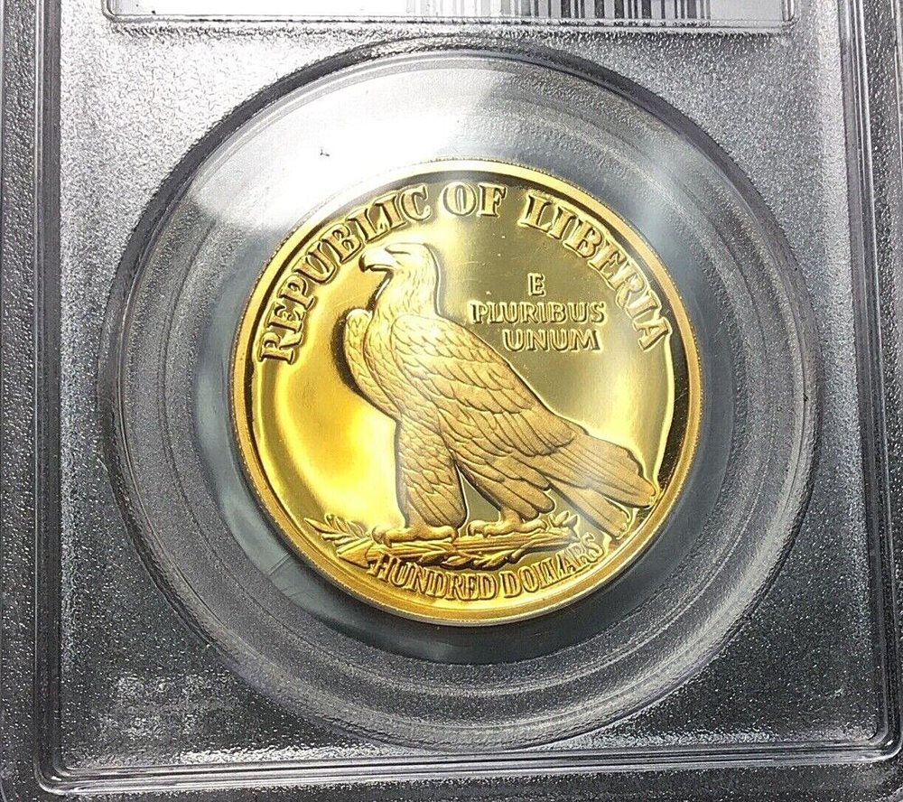 Liberia 2002 Type 1 $100 1 oz Gold PCGS PR69DCAM Rarity
