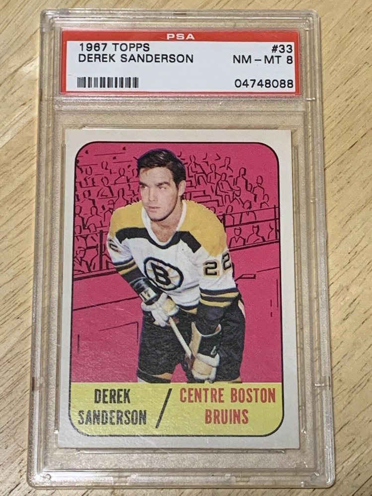 At Auction: 1967 Topps Derek Sanderson Rookie RC Boston Bruins