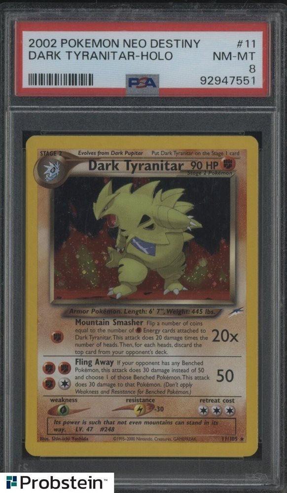 Auction Prices Realized Tcg Cards 2002 POKEMON NEO DESTINY Dark