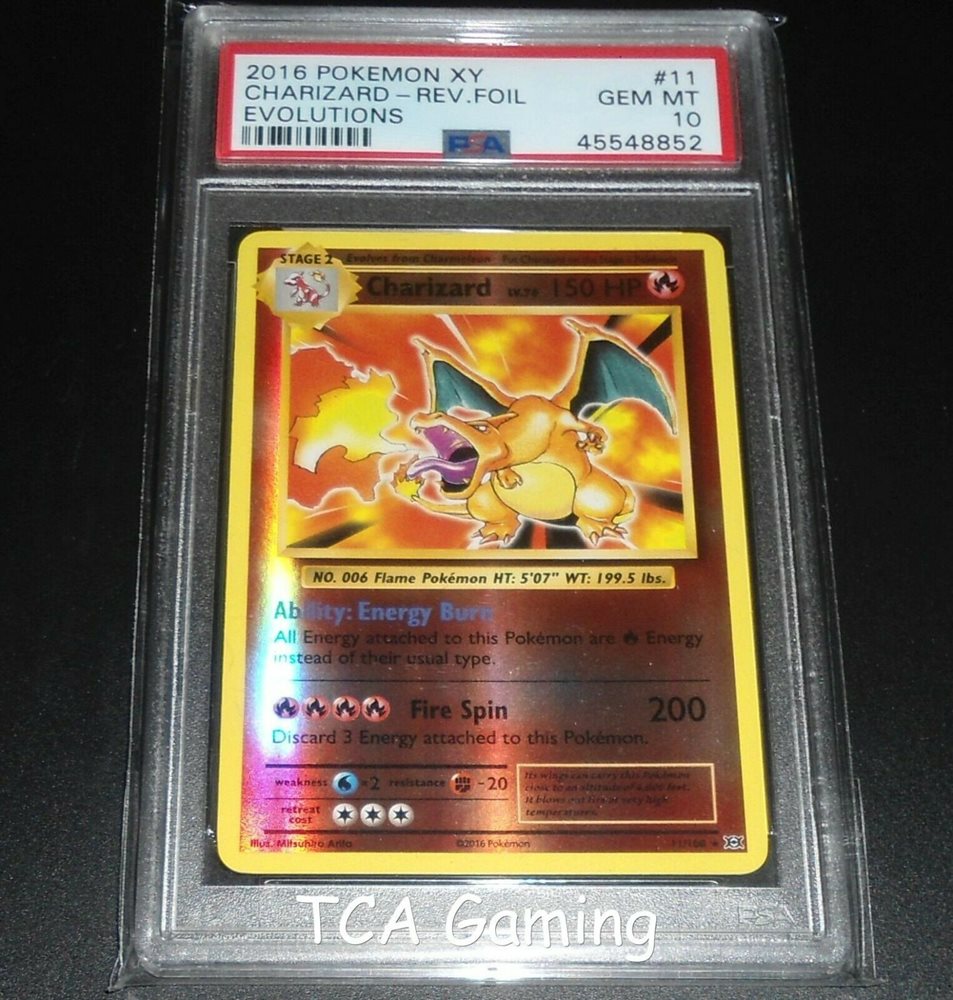 2016 Pokemon XY Evolutions #11 Charizard REVERSE HOLO PSA 10 GEM MINT 11//108