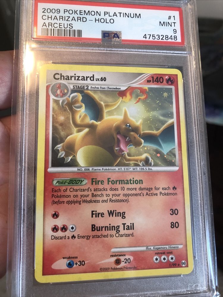 2009 Pokemon Platinum Arceus Charizard Holo 1 PSA 9