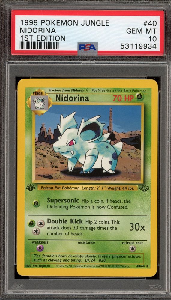 PSA10ヤマドラン　初期　1999 1999 Nintendo Pokemon Jungle Flareon-Holo 1St Edition | PSA