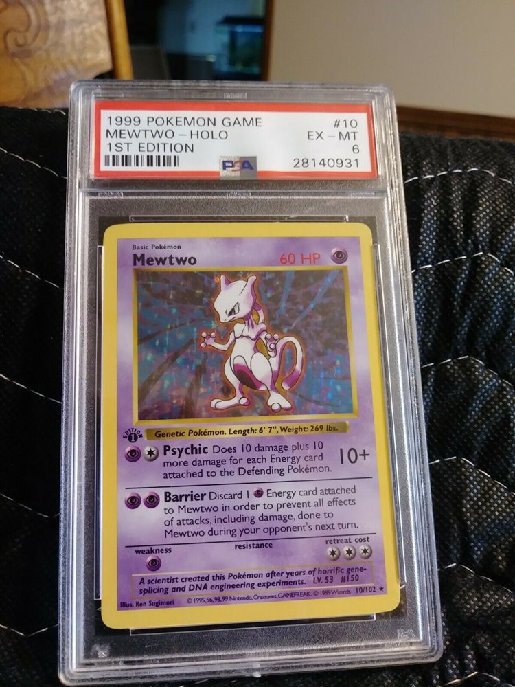 Auction Prices Realized Tcg Cards 1999 Pokemon Game Mewtwo-Holo 1st Edition