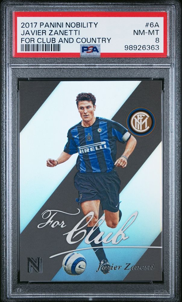Javier Zanetti 2017 Panini Immaculate Collection Soccer Milestones 