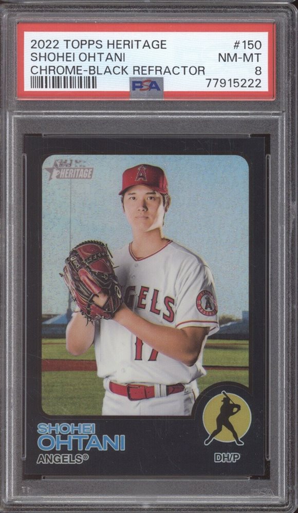 大谷翔平 2022 Topps Heritage Chrome＃150 2022 Topps Heritage Shohei Ohtani Chrome Hot Box Refractor