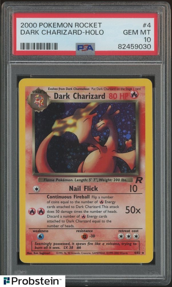 PSA鑑定済 わるいリザードン DARK CHARIZARD HOLO Dark Charizard Pokemon card Japanese Nintendo Holo Rare Team