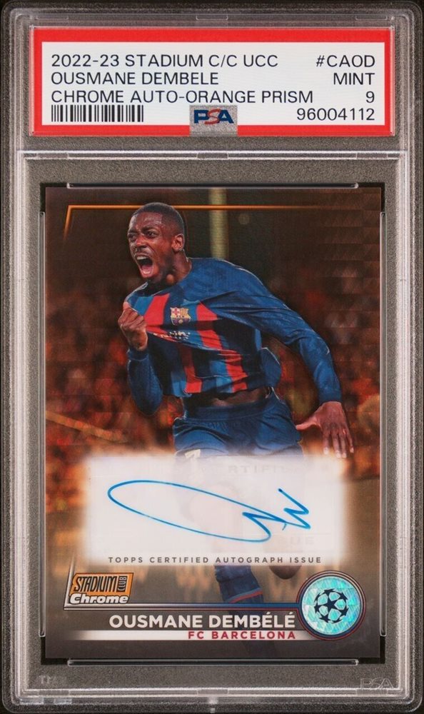 Ousmane Dembele 2022-23 Topps Chrome UEFA Aqua Refractor 127/199