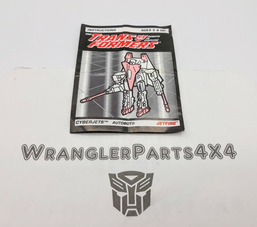 Vintage Transformers G2 Jetfire Instructions Manual Boo