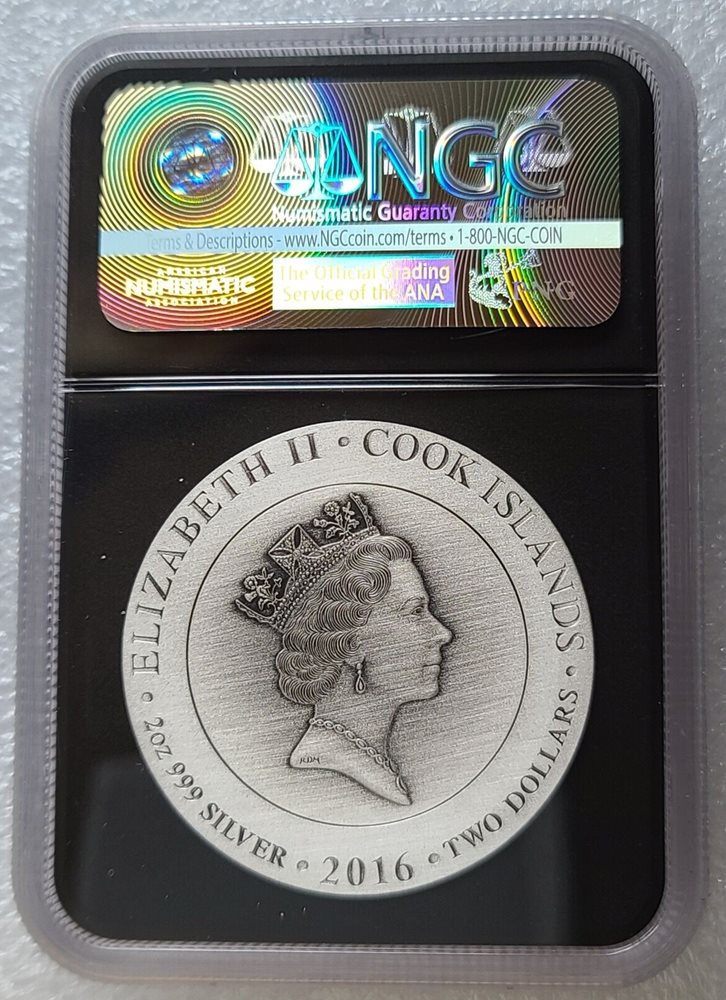 PR70 DCAM 2016 クック諸島 銀貨 世界999枚 PCGS NGC 2016 Cook Islands HERA NGC MS70 $2 2oz .999 Silver Gods of Olympus