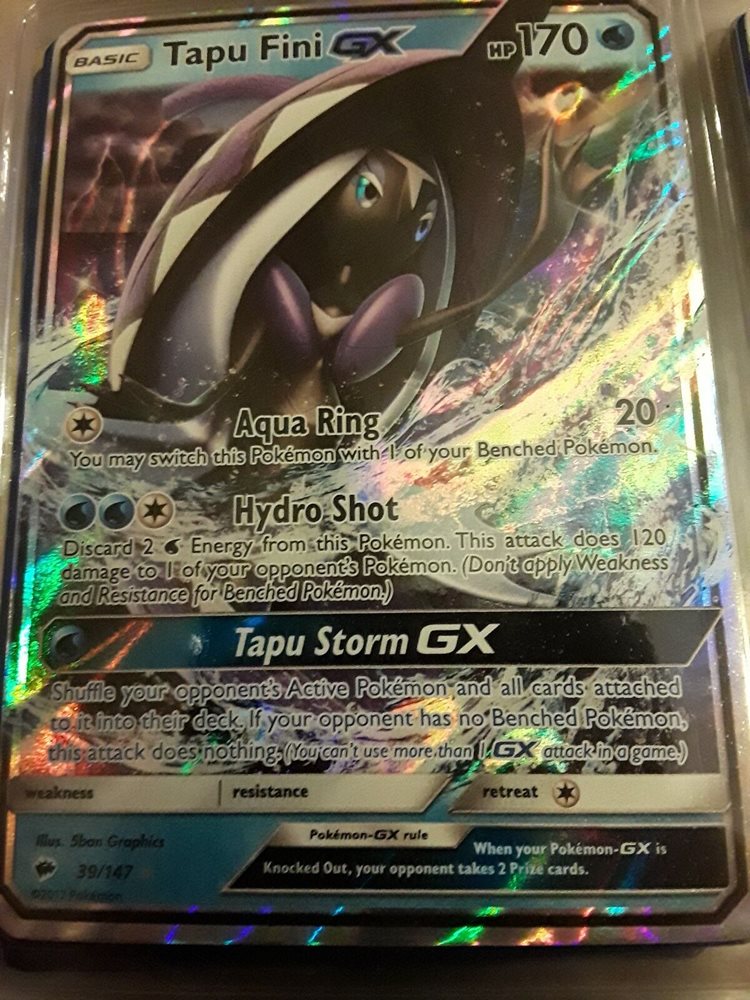 Tapu Fini GX 39/147 SM Burning Shadows Ultra Rare Holo Pokemon Card