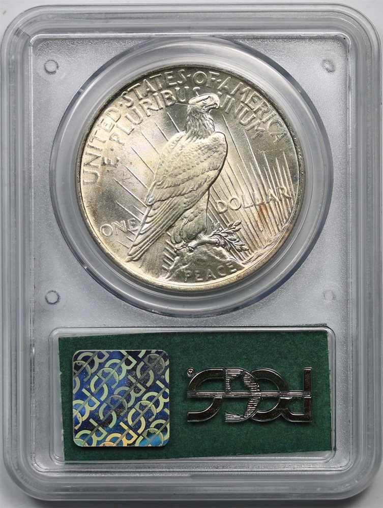 1924 $1 PCGS MS 64 (Old Green Security Collar OGH) Peace Dollar