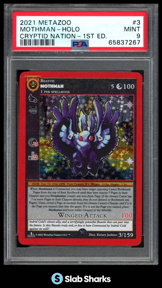Mothman holo 1st edition PSA10 モスマン 2021 Metazoo Games Metazoo Cryptid Nation Mothman-Holo 1St