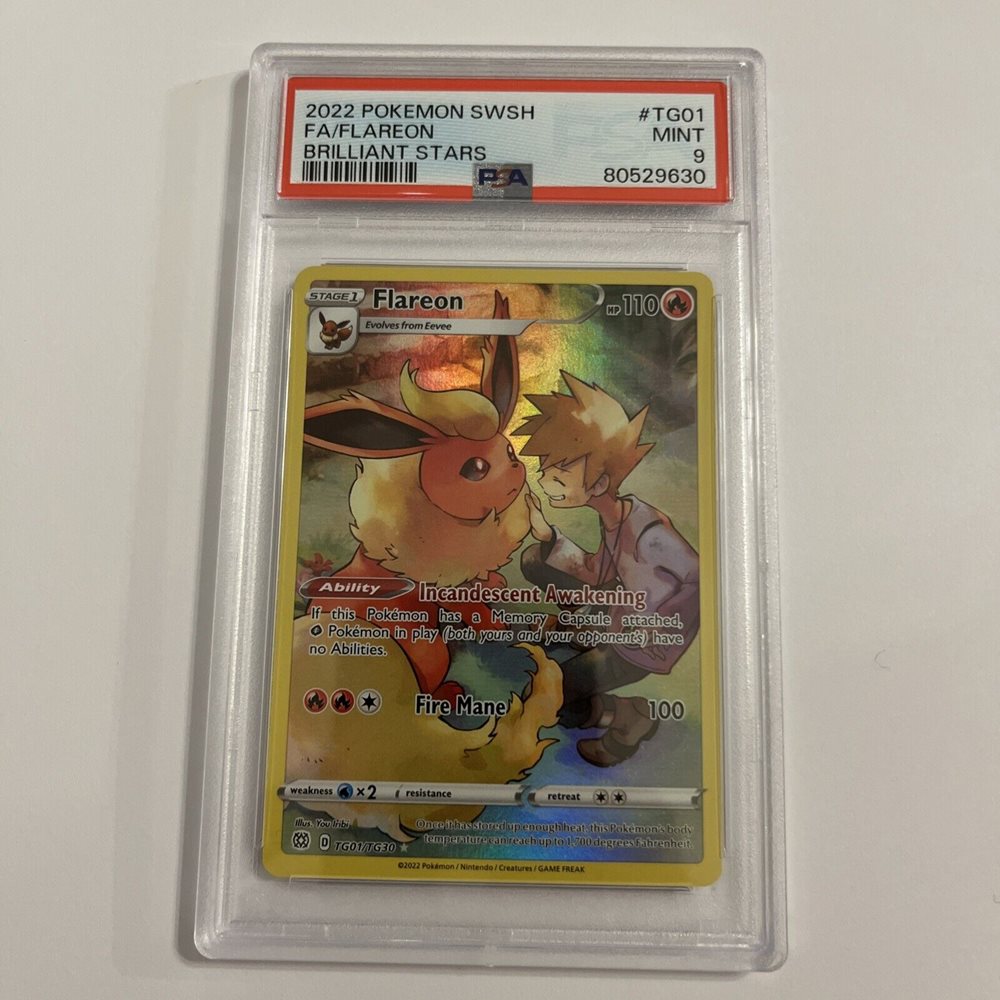 pokemon tcg brilliant stars tg01 tg30 flareon card Gold Star  - - - Preserved in a tamper CGC 10 FLAREON Full Art