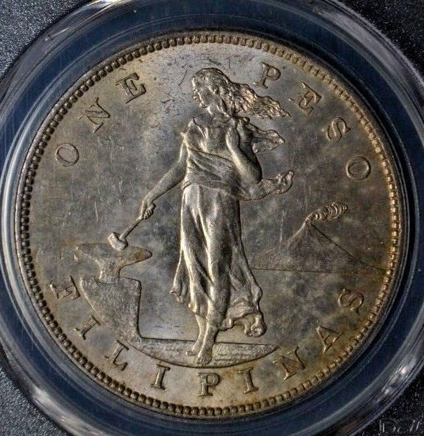1907-S 年 アメリカ領フィリピン女性立像 火山 乙女 PCGS鑑定 1907-S年 アメリカ領フィリピン女性立像 火山 乙女 PCGS認定