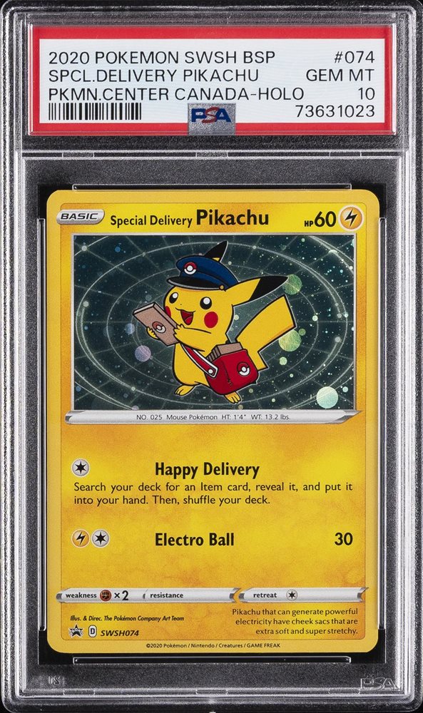 ポケモンカード Special Delivery ピカチュウ #074 PSA8 Auction Prices Realized Tcg Cards 2020 POKEMON SWSH BLACK
