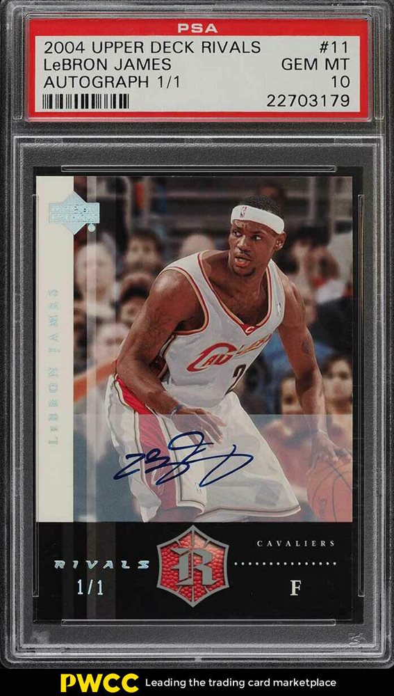 upper deck rivals lebron james rookie card