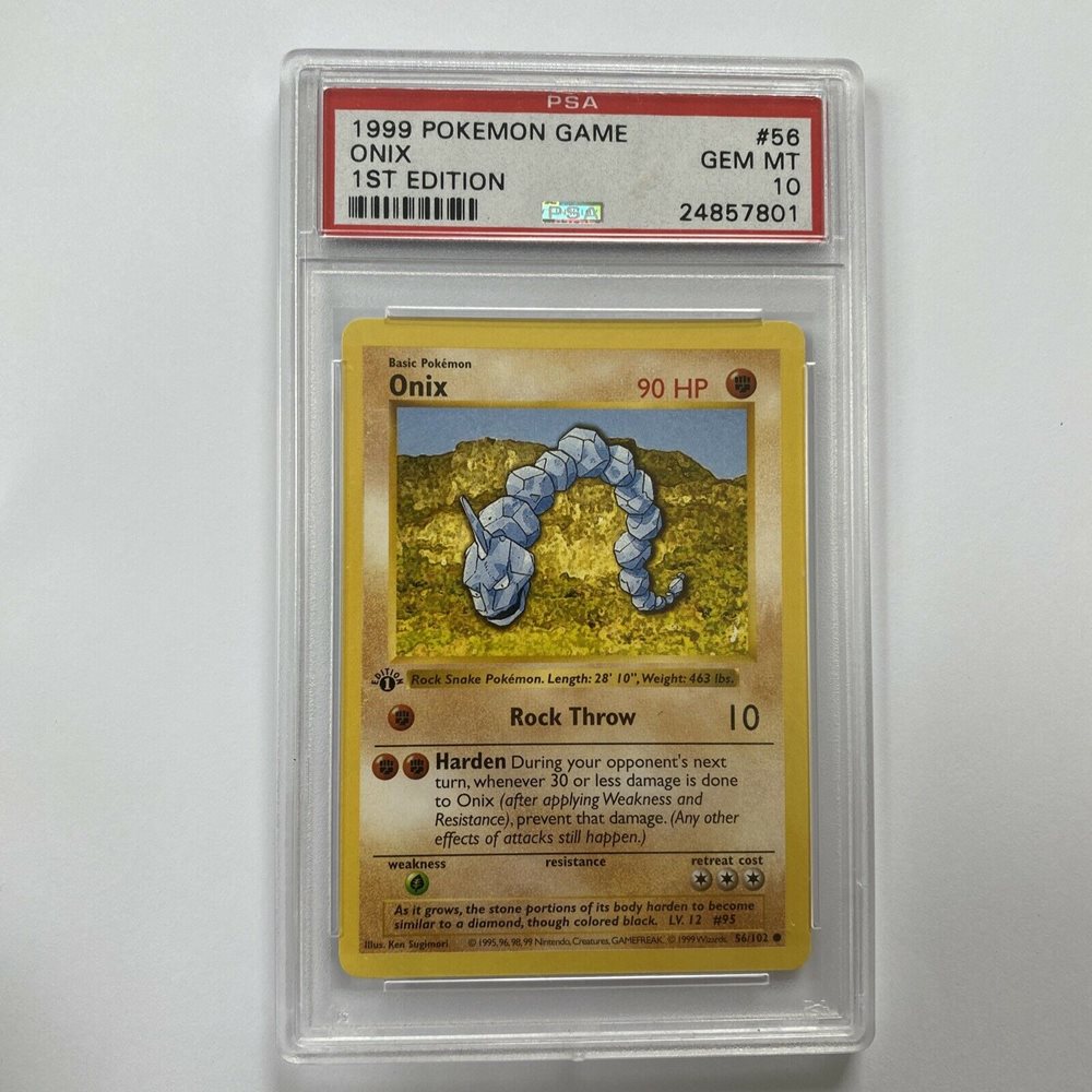 Auction Prices Realized Tcg Cards 1999 Pokemon Game Onix 1st Edition
