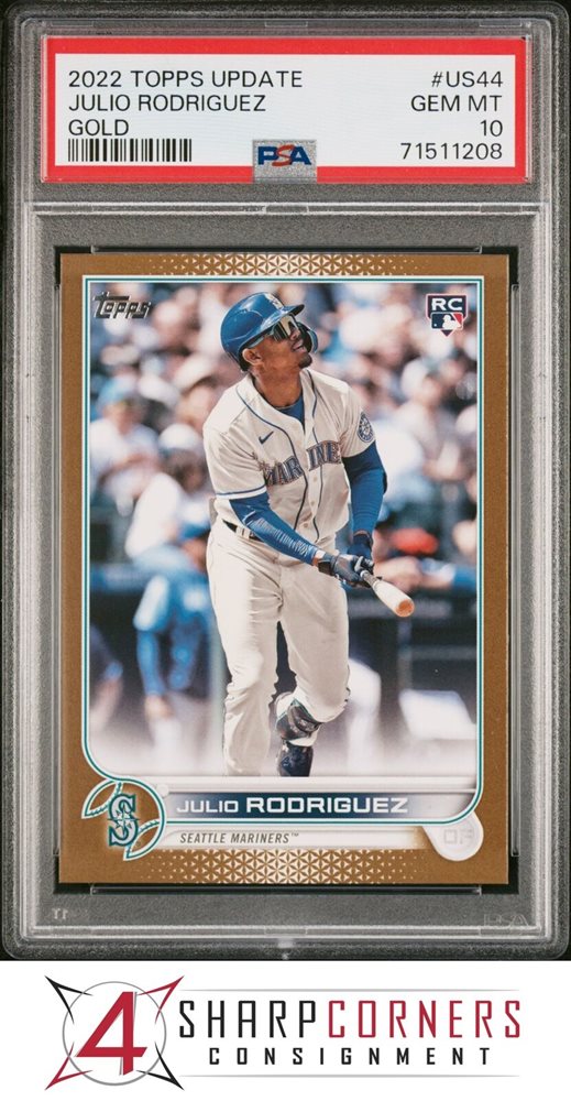 【超希少_PSA10】Julio Rodriguez_RCカード_1桁シリアル PSA 10/10 JULIO RODRIGUEZ AUTO 2022 Topps Chrome Silver Pack