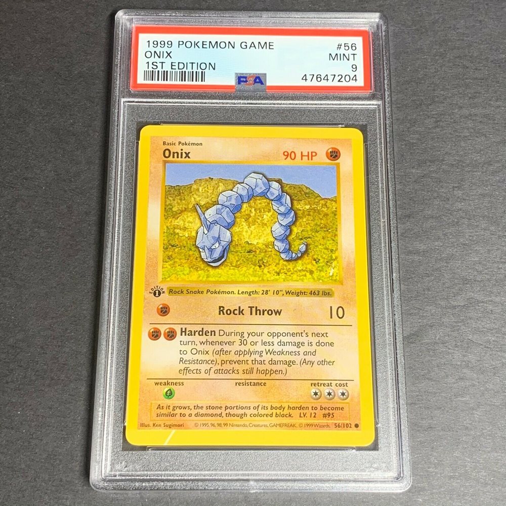 Auction Prices Realized Tcg Cards 1999 Pokemon Game Onix 1st Edition