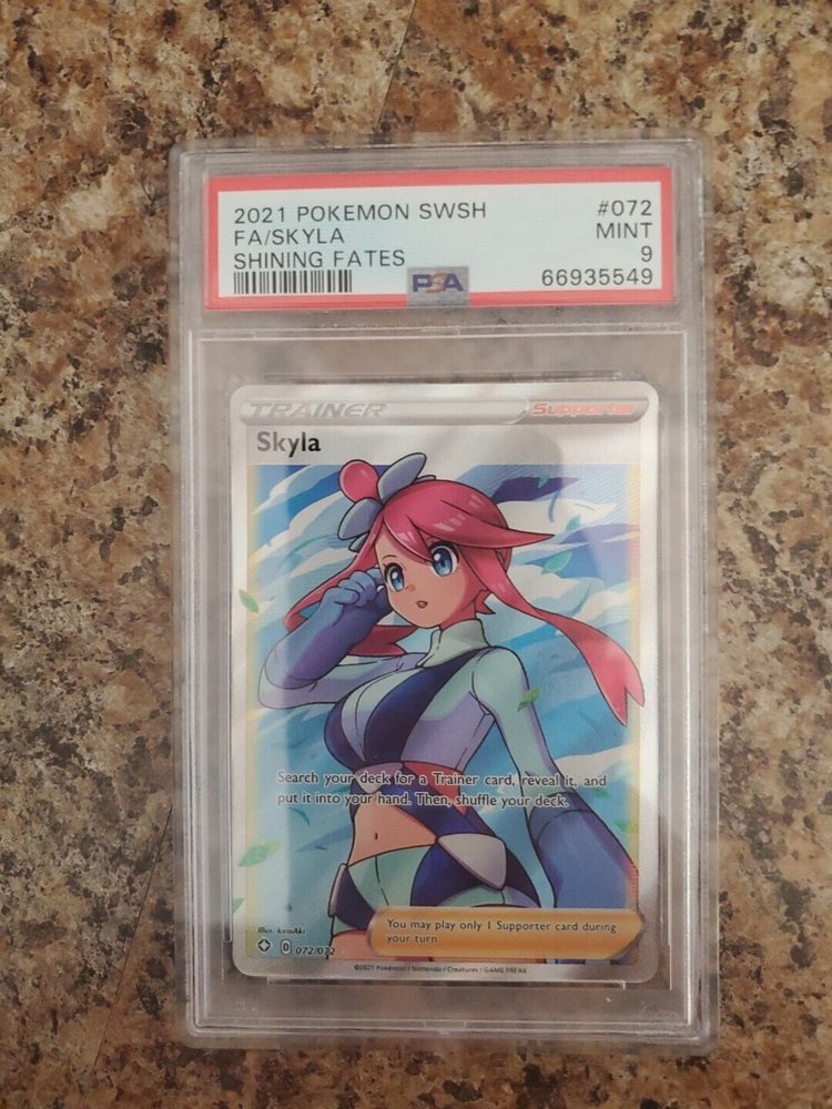 pokemon card trainer skyla [Non-PSA] Skyla 072/072 Pokémon Extended Artwork Protective Card Display Case