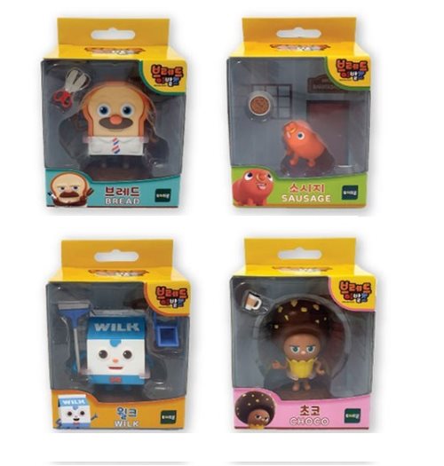 Bread Figure 4 Set Bread Cheese Wilk Sausage