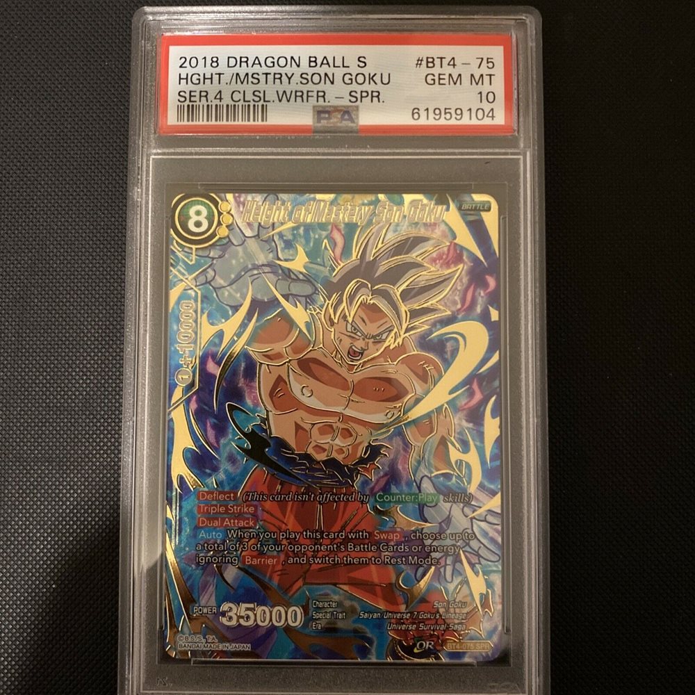 Auction Prices Realized Tcg Cards 2018 Dragon Ball Super Series 4 Colossal  Warfare Height of Mastery Son Goku SPECIAL RARE
