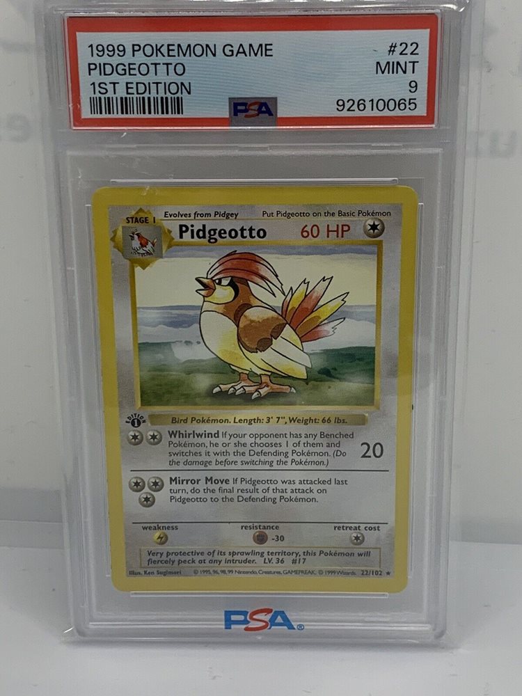 Auction Prices Realized Tcg Cards 1999 POKEMON GAME Pidgeotto