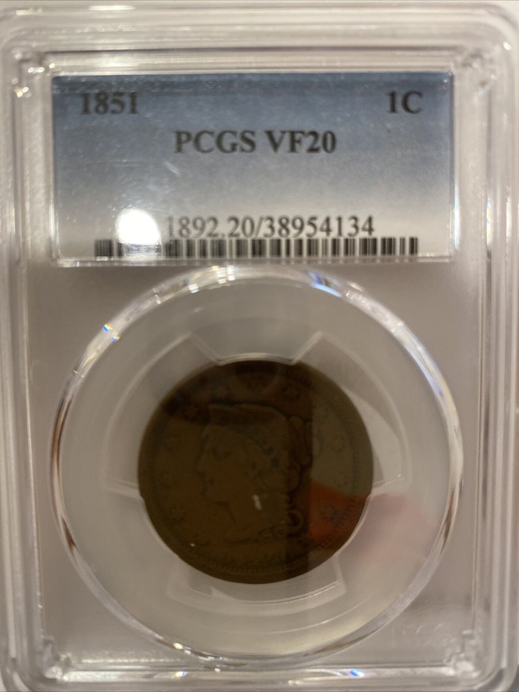 1851 Large Cent PCGS# 1892 VF 20 GREAT EARLY COPPER STARTER COIN