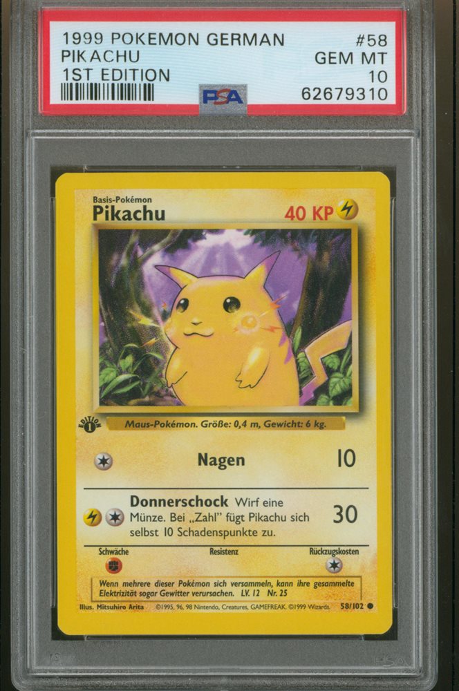 Auction Prices Realized Tcg Cards 1999 POKEMON GERMAN Pikachu