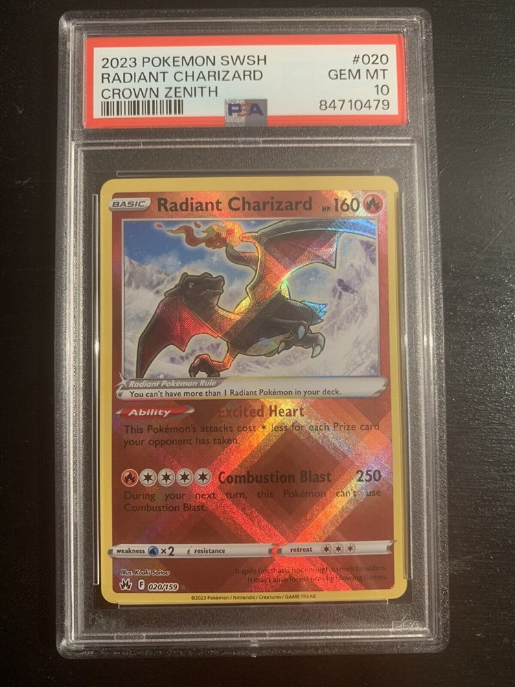 pokemon tcg crown zenith 020 159 radiant charizard card Amazon.com: Pokemon - Radiant Charizard 020/159 - Crown Zenith