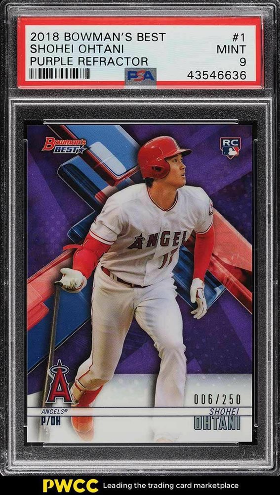 大谷翔平 2018 Bowman's Best Refractor 2018 Bowman's Best Refractor #1 Shohei Ohtani RC Rookie Gem