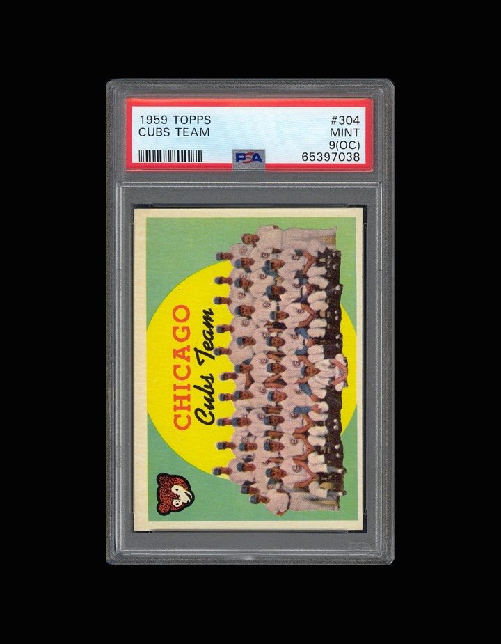 1959年 TOPPS CUBS CLUBBERS #147 PSA 7 1959 CUBS CLUBBERS - Topps Baseball Card # 147 - CHICAGO