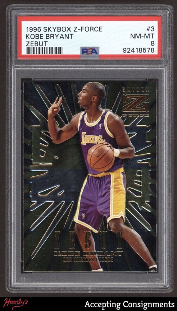 Kobe Bryant 1996 SkyBox Z-Force #3 Zebut Price Guide