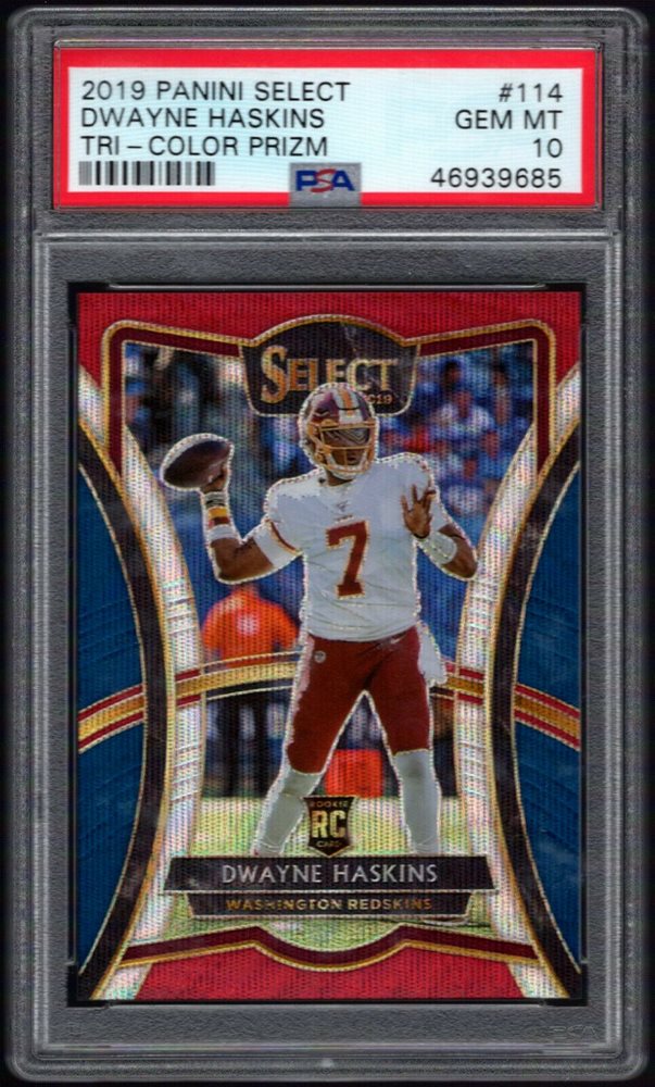 PANINI NFLカード SELECT PRIZM DWAYNE HASKINS WASHINGTON REDSKINS 04/25 #114 送料無料 中古 IT1 2019 Panini Playoff Football Rookie Wave #3 Dwayne Haskins