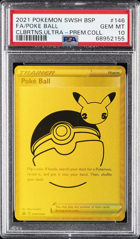 ポケモンカードゲーム 2021 POKEMON FA/POKE BALL PSA 10 2021 Pokémon SWSH Poke Ball BLACK STAR PROMO CELEBRATIONS