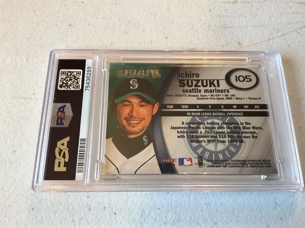 Auction Prices Realized Baseball Cards 2001 FLEER E-X Ichiro