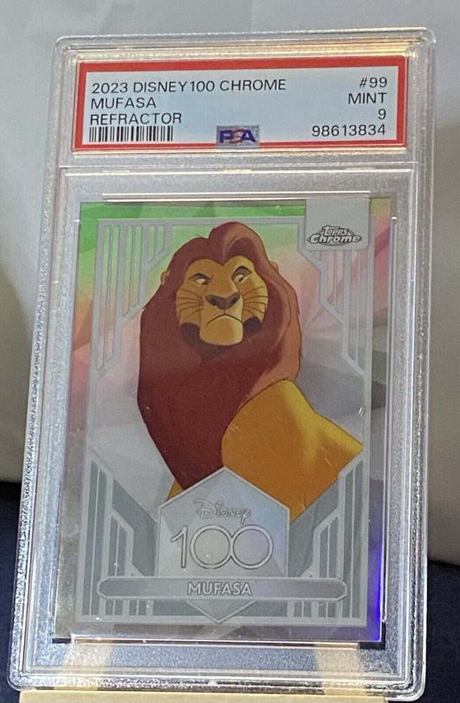 2023 Topps Chrome Disney100 Mufasa #99 (Refractor) Mint 9 back