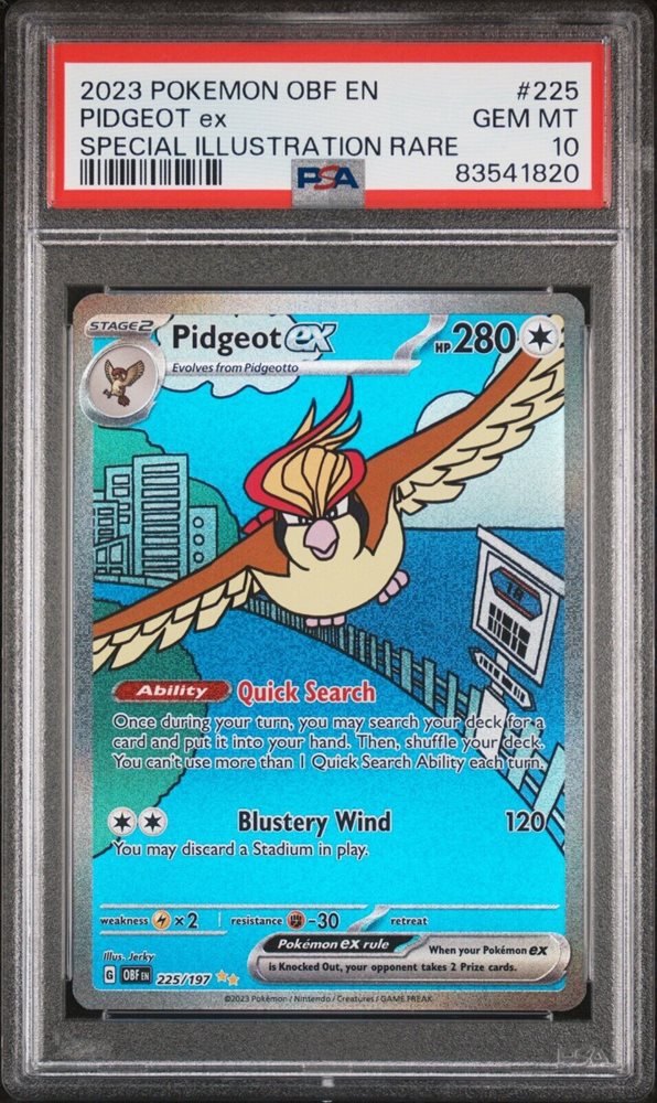 【PSA10】ピジョットex 225/197 Obsidian Flames Pokemon TCG - Pidgeot ex - 225/197 Obsidian Flames - Gem